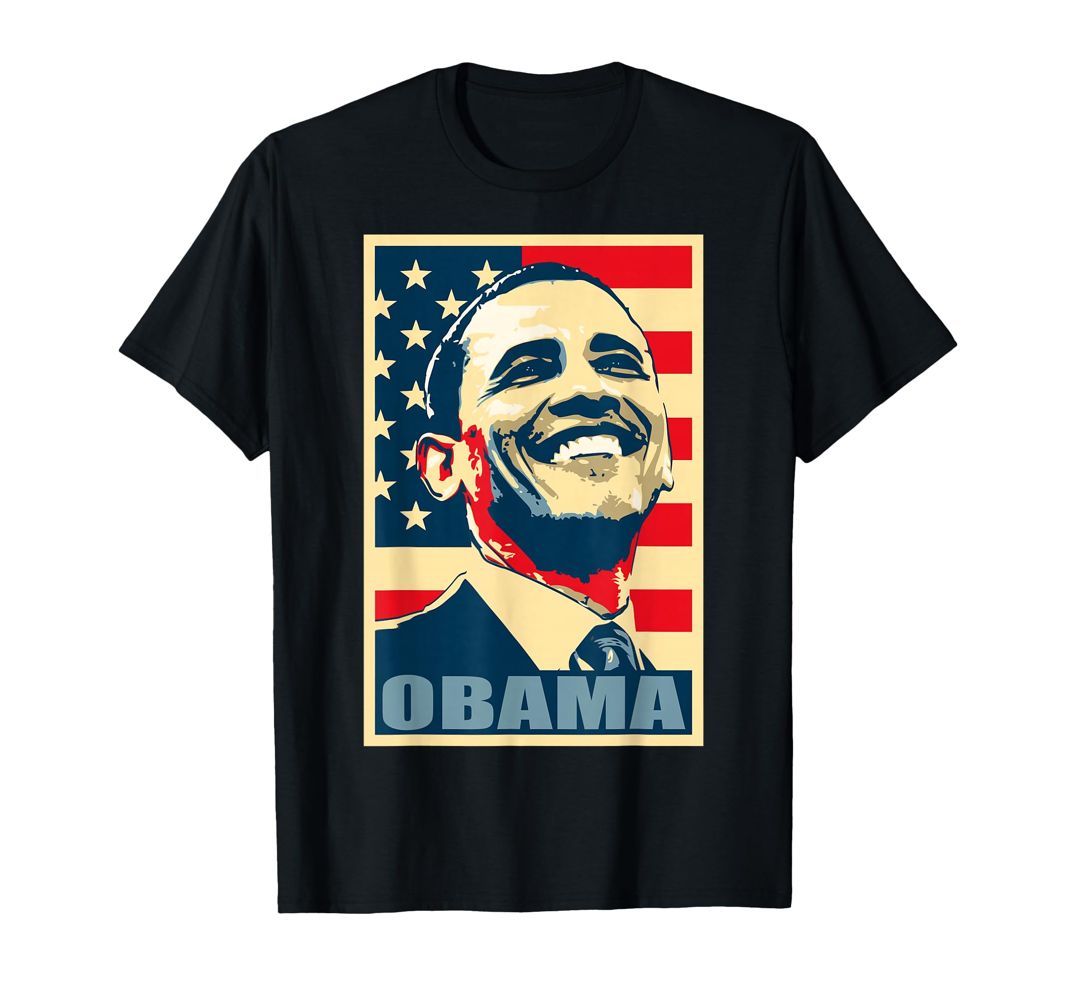 Barack Obama President 44 American Flag Happy Democrat T-Shirt