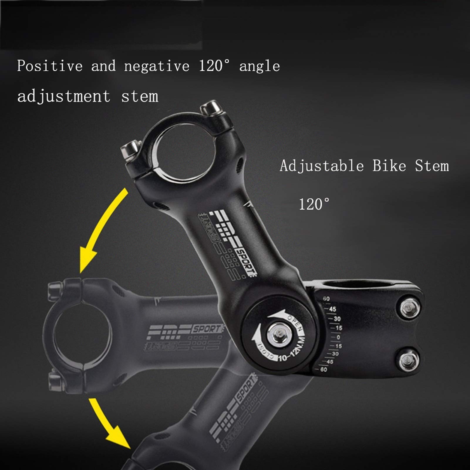Trzpień rowerowy, drążek rowerowy, regulowany kąt roweru 25,4/31,88 mm, wspornik kierownicy ze stopu aluminium, przedni widelec, trzpień, akcesoria do roweru górskiego
