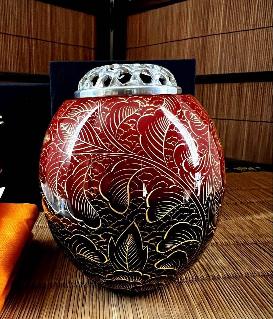 沈金輪島塗】逸品［正月用品］ 黒漆 蓋付吸物椀10客 共箱入