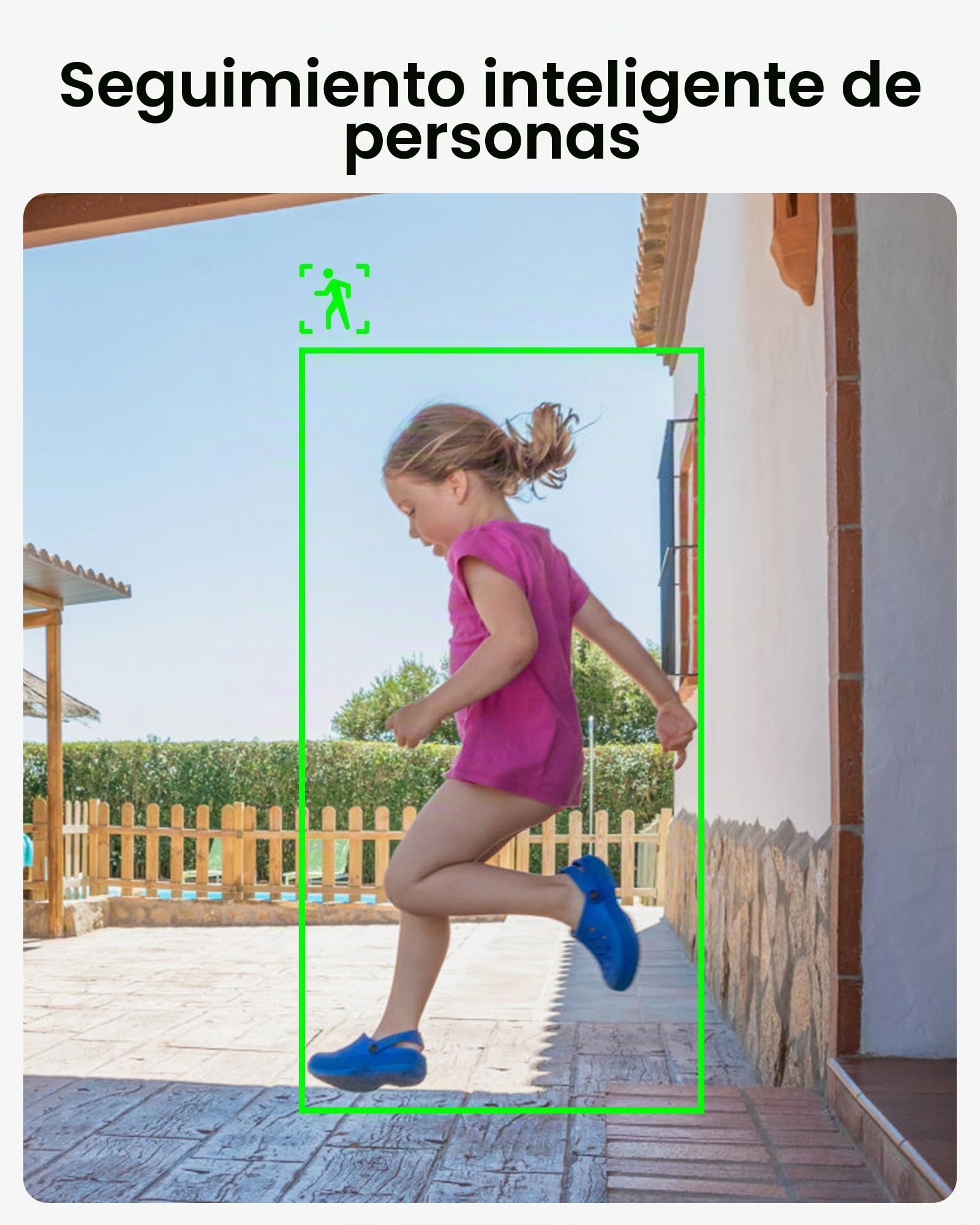 ZOSI 5MP Cámara Vigilancia Seguridad PoE Exterior Pan/Tilt, Detección y Seguimiento de Persona, Visión Nocturna, Cámara Adicional para ZOSI Sistema NVR PoE