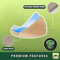 Vista 5 de Garden Winds Toldo de repuesto duradero 350 compatible con modelos Aldi Pergola 23700-23, 822993, 49964, beige