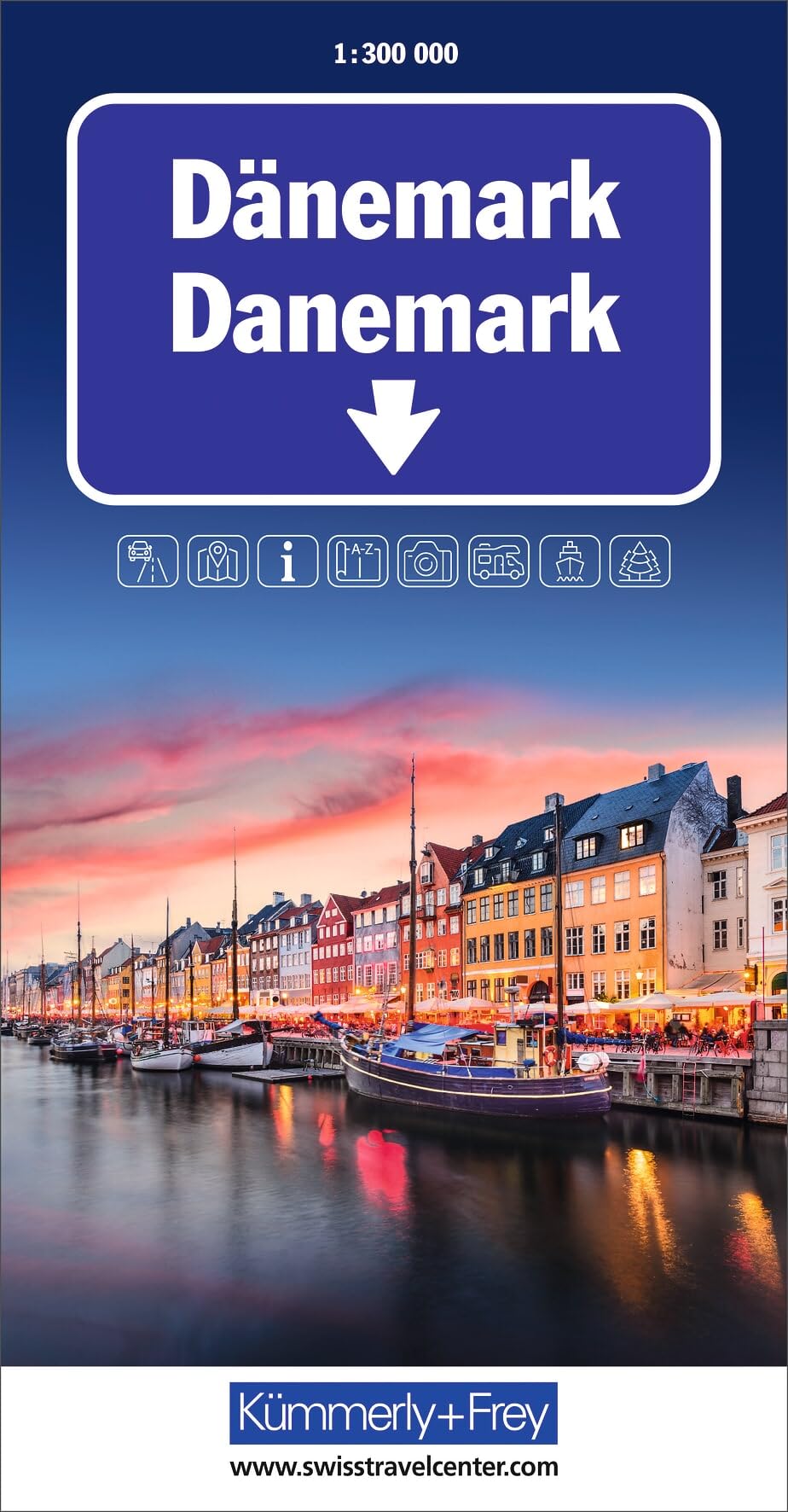 Denmark: Inkl. Stadtpläne, Ortsverzeichnis und Reiseinformationen (Road maps)