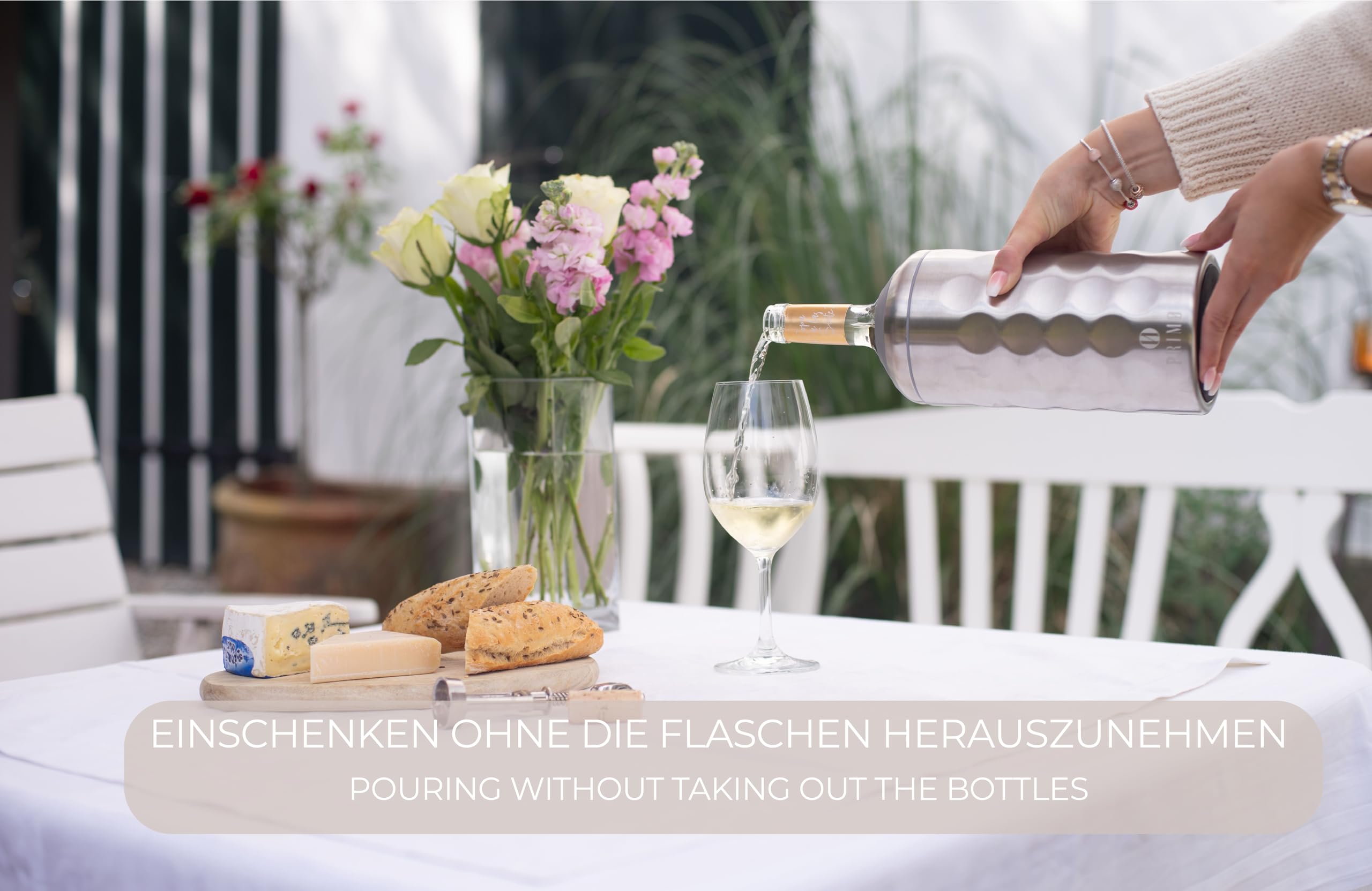 Wijnkoeler Champagnekoeler Vacuüm Geïsoleerd Roestvrij Staal Dubbelwandig Primo Germany Houdt Dranken Koud Voor Uren