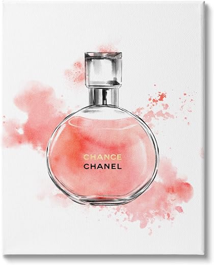 Stupell Industries Pink Fashion Watercolor Cosmetic Perfume Bottle Designer Glam