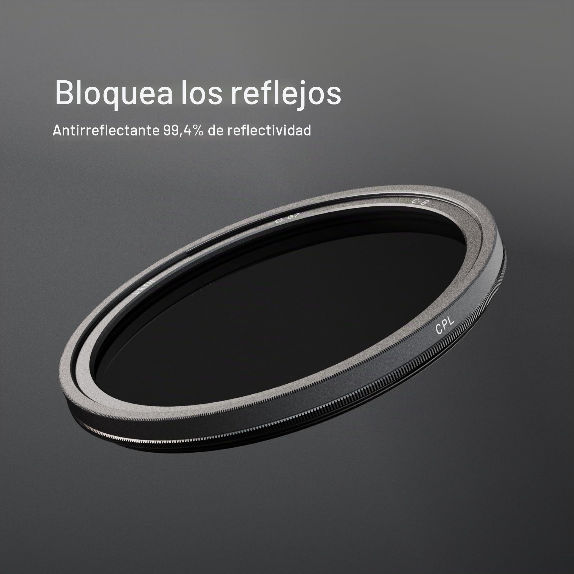 Urth 67 mm Filtro polarizador Circular (CPL) para Objetivo - Multi-Recubrimiento, Vidrio óptico HD para polarización del Objetivo de cámara