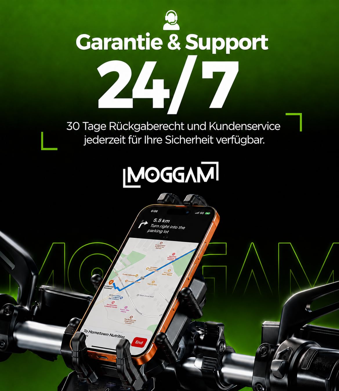 Handyhalterung Motorrad Trail Ultra Robust Antivibration Diebstahlschutz Kompatibel Ruggerisierte Smartphones 5.4 bis 7.2 Zoll Sichere Lenker Montage für Adventure Enduro Touring Offroad