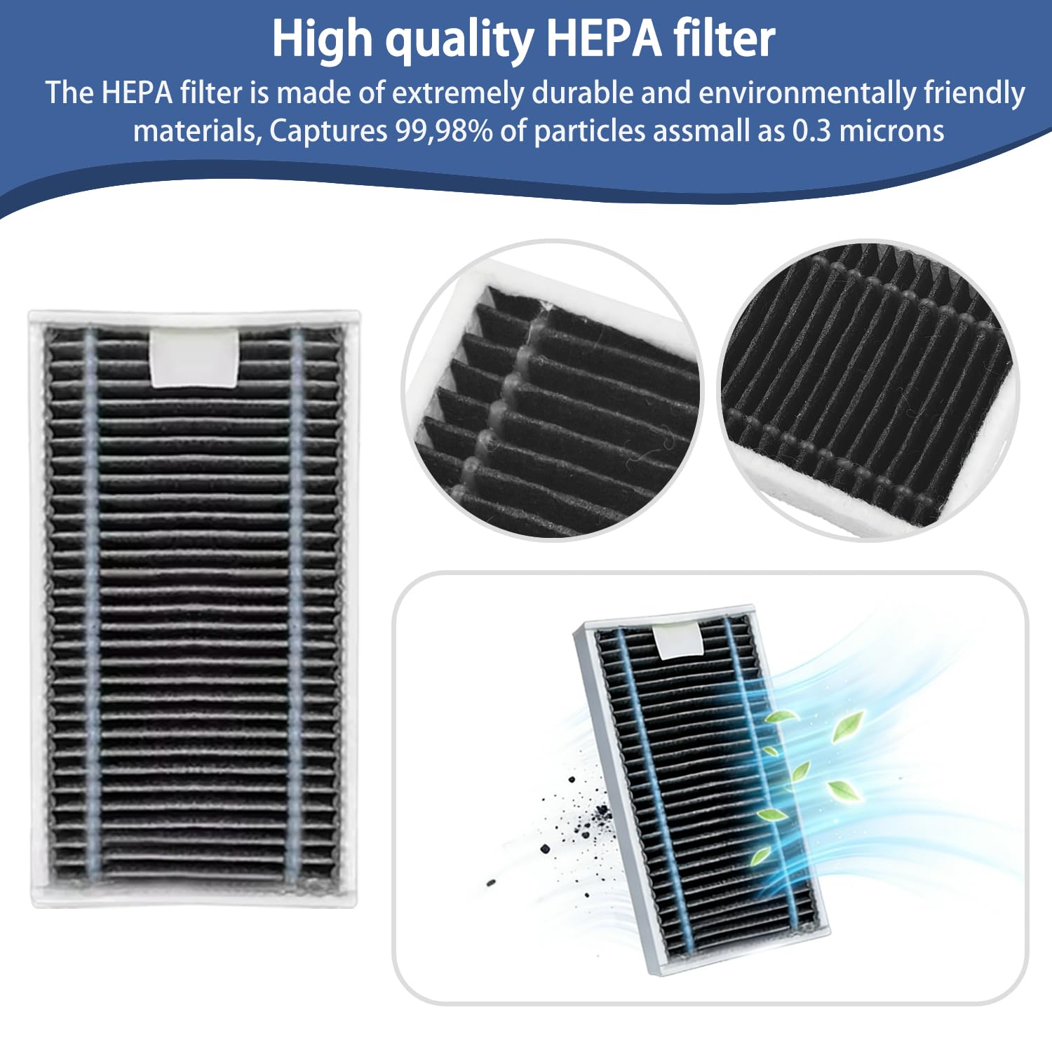 Kit de piezas de repuesto para aspiradora Ecovacs X9S Pro Omni – Incluye 1 cepillo principal, 2 filtros HEPA, 2 cepillos de rodillo, 2 cepillos laterales, accesorios esenciales para un rendimiento