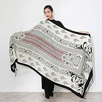 Vista 36 de DANA XU Manta de pashmina extragrande 100% de lana merina, bufanda de viaje, bufanda de cachemira para mujer, otoño e invierno, chal de gran