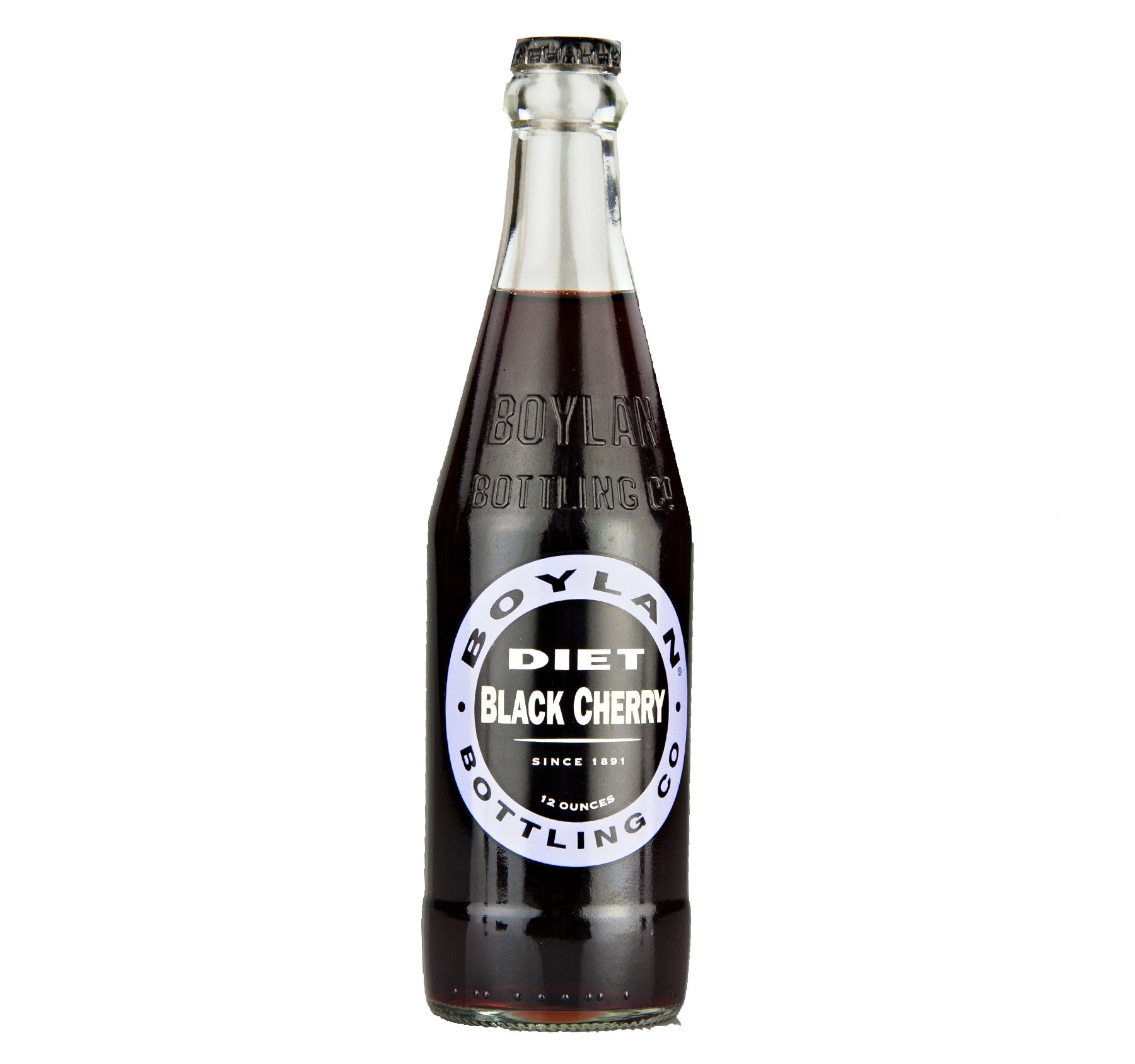 Boylan Diet Black Cherry Soda 12 oz. (24 Bottles)