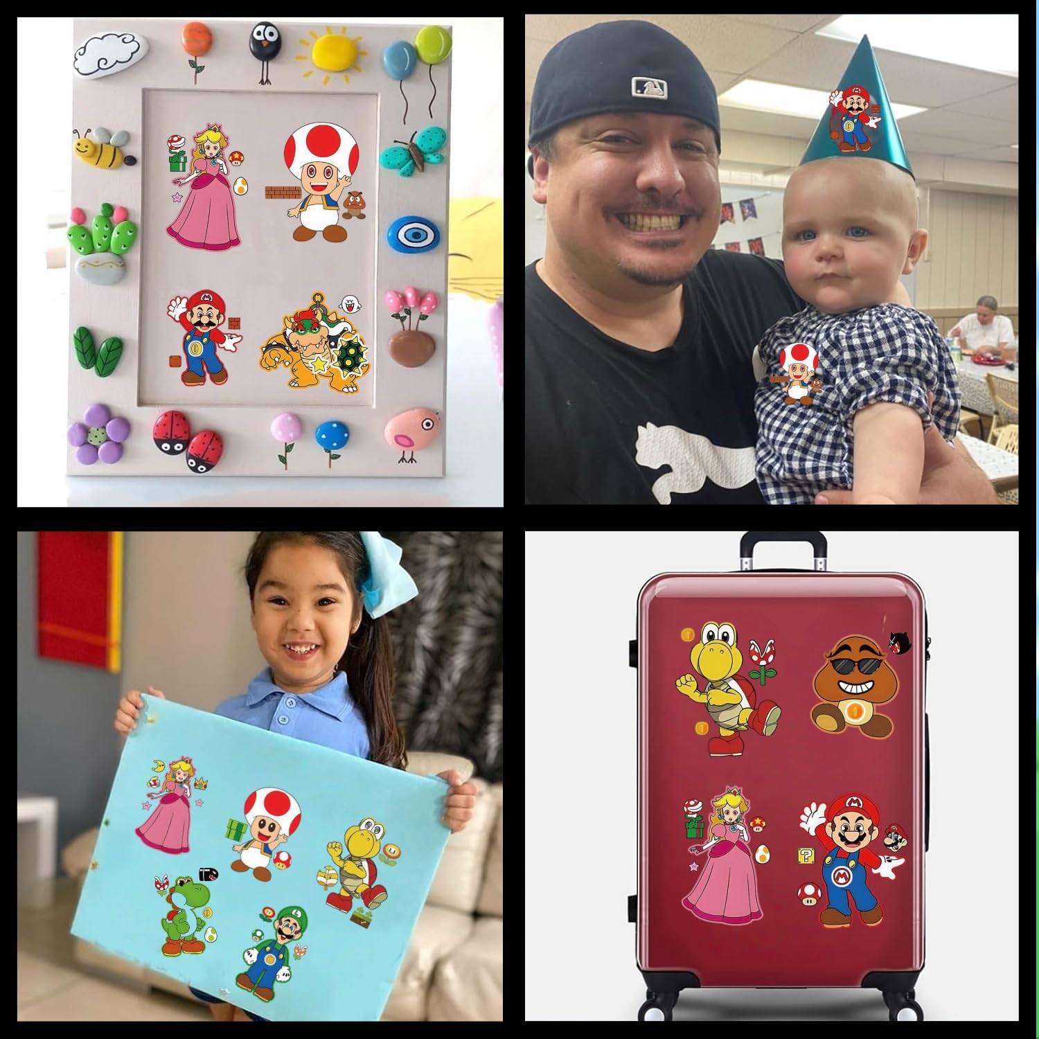 2026 Mario Make a Face Stickers, Cartoon Book Crafts, DIY Party Supplies Favors Your Own Mixed and Matched with Different Designs Characters Birthday Gifts Class Reward Decor （32 Sheets) — view 6