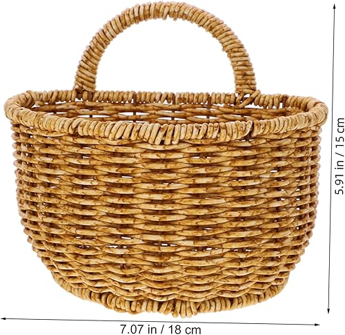 Miniatura 2 de TEHAUX Cesta de almacenamiento tejida Cesta de almacenamiento colgante Cesta de almacenamiento de mimbre Cestas de almacenamiento de mimbre Cesta de