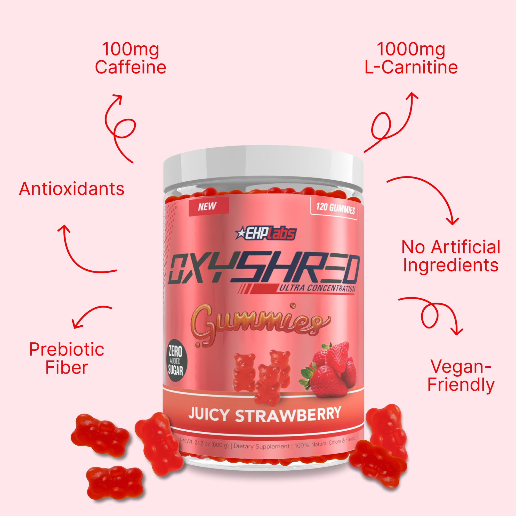 Amazon.com: EHP Labs OxyShred Gummies - Pre Workout Gummies & Energy Chews with 100mg Caffeine, L-Carnitine for Thermo & Metabolic Support, All Natural Energy Boost Amazon.com: EHP Labs OxyShred Gummies - Pre Workout Gummies & Energy Chews with 100mg Caffeine, L-Carnitine for Thermo & Metabolic Support, All Natural Energy Boost