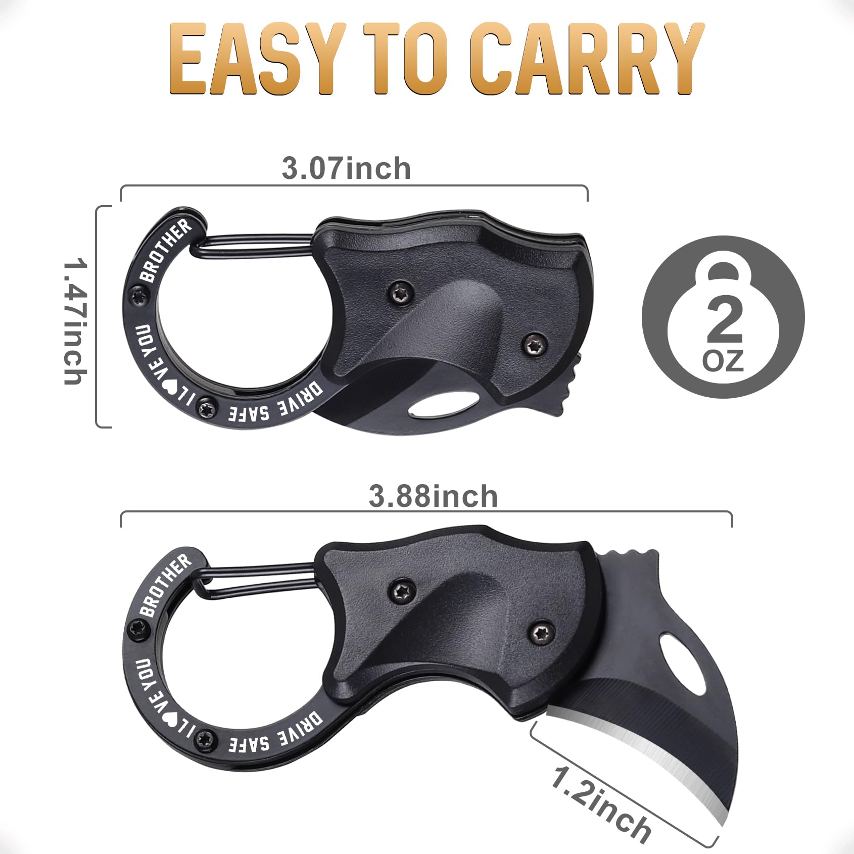 OOPERAY Gifts for Brother Christmas, EDC Box Cutter, Christmas Birthday Gifts Ideas for Brother, EDC Gadget Gift for Camping Hiking Fishing, Gift from Sister