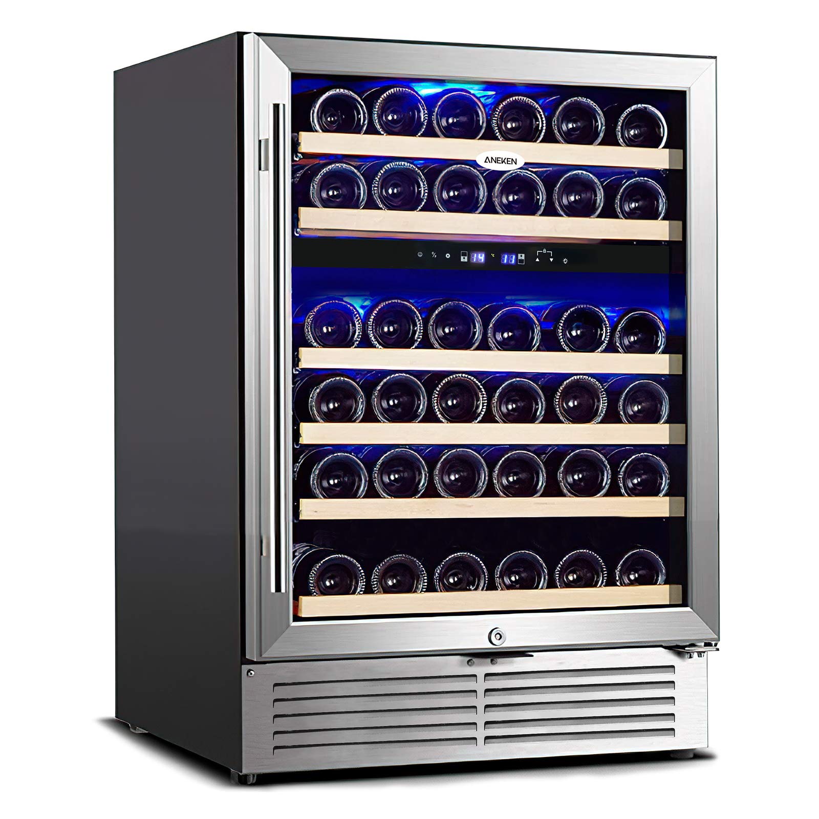 Buy Aneken 24 inch Wine Cooler, 48 Bottle Dual Zone Wine Refrigerator