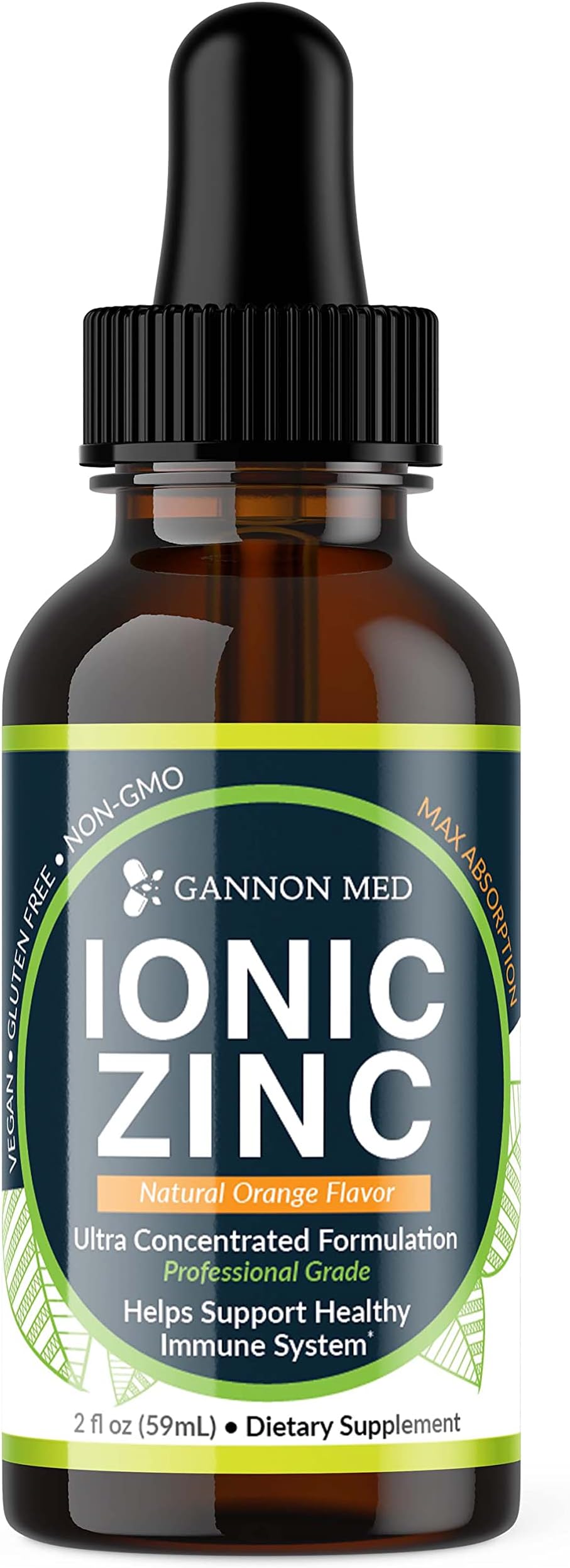 Zinc Supplements - Immunity + Skin + Reproductive Health Minerals - Zinc Chelate Immune Booster for Kids & Adults (Ionic Zinc, Liquid Drops) (Single)