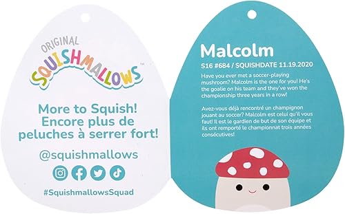 Miniatura 6 de Squishmallows Hongo Malcolm original de 16 pulgadas, peluche grande oficial de Jazwares