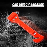 Vista 3 de Rompeventanas para automóvil, martillo de seguridad, herramienta de escape de emergencia, cortador de cinturón de seguridad, kit de supervivencia