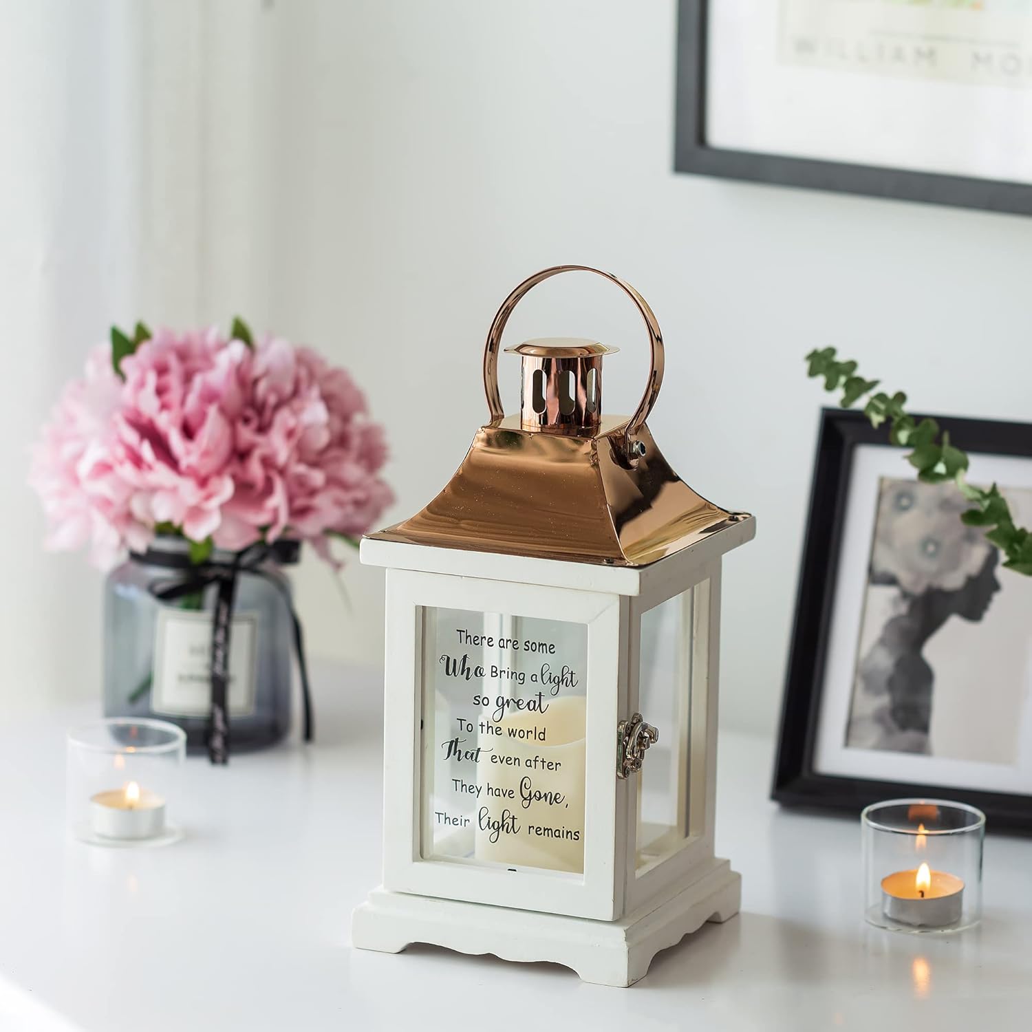 Memorial Lantern Sympathy Gift for Loss of Loved One - Memory Gifts for Loss of Mother Mom Father Dad Husband Son Grandma Sister Brother Thoughtful Funeral Remembrance Condolence Bereavement - Image 2