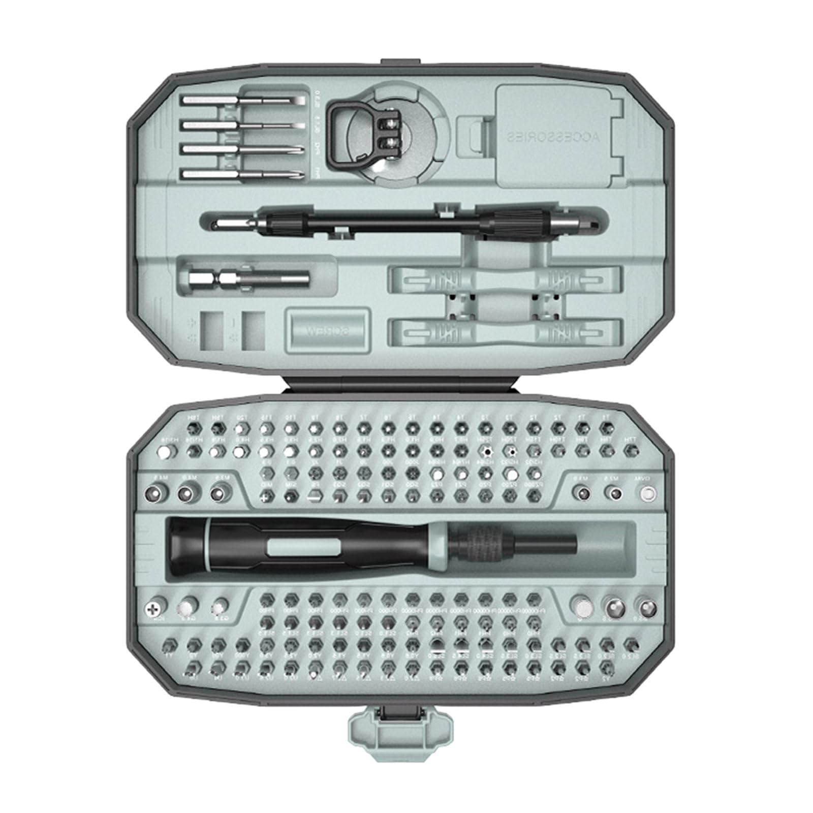 Hzbb Black And Gray 152-Piece Ergonomic Screwdriver Toolkit With Portable For Electronics Repair, Phone Fixing, And Projects Screwdriver Set