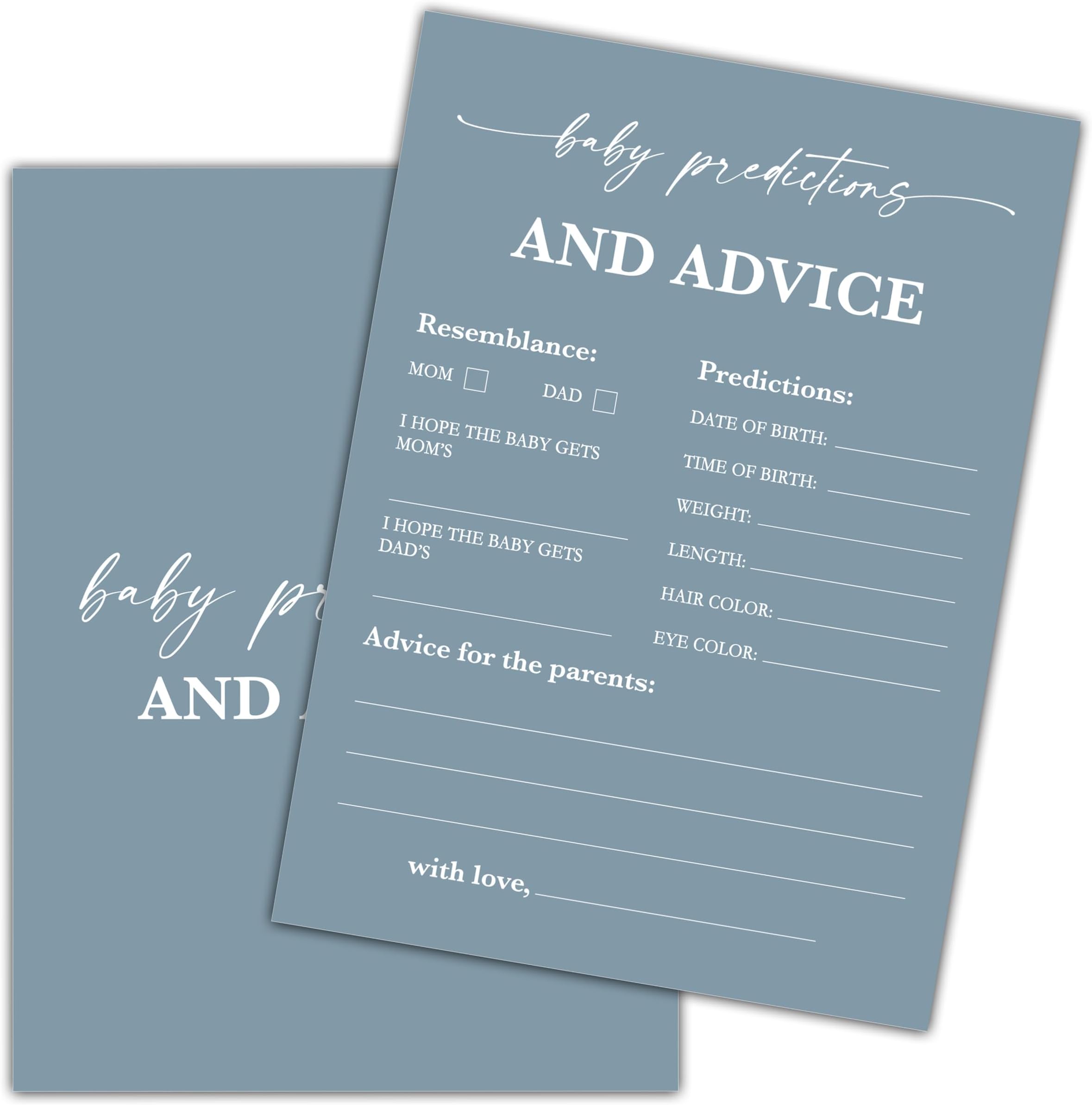 Butterfly Baby Shower Game Cards – 30 Pink Floral Prediction & Advice Cards For Gender Reveal & Shower Activities