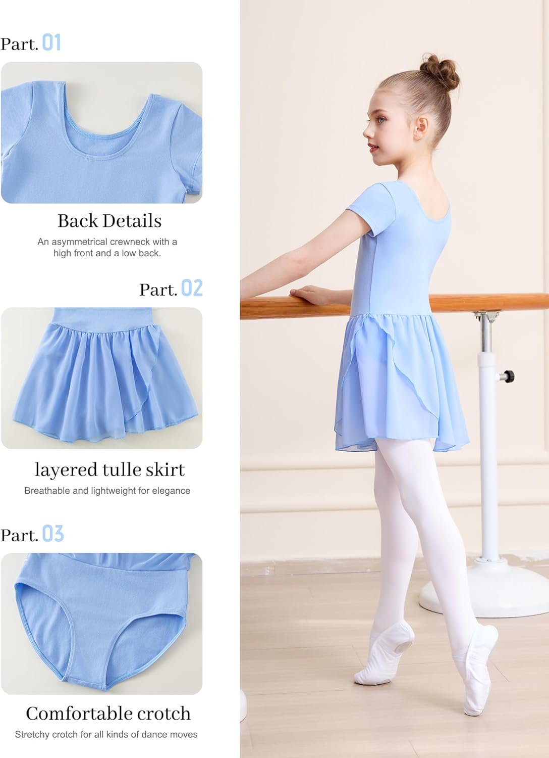 DIPUG Ballet Leotards for Girls Dance Leotard for Girls - Image 4