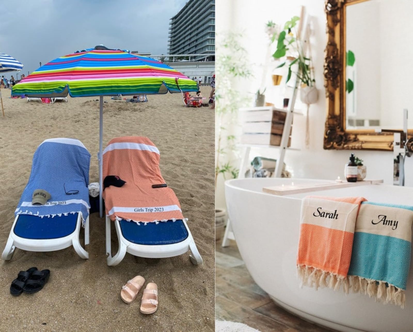 Toallas de playa personalizadas, toalla de playa turca de algodón con nombres personalizados, toallas de baño extragrandes, sin arena, de secado rápido, toalla de regalo personalizada, regalo