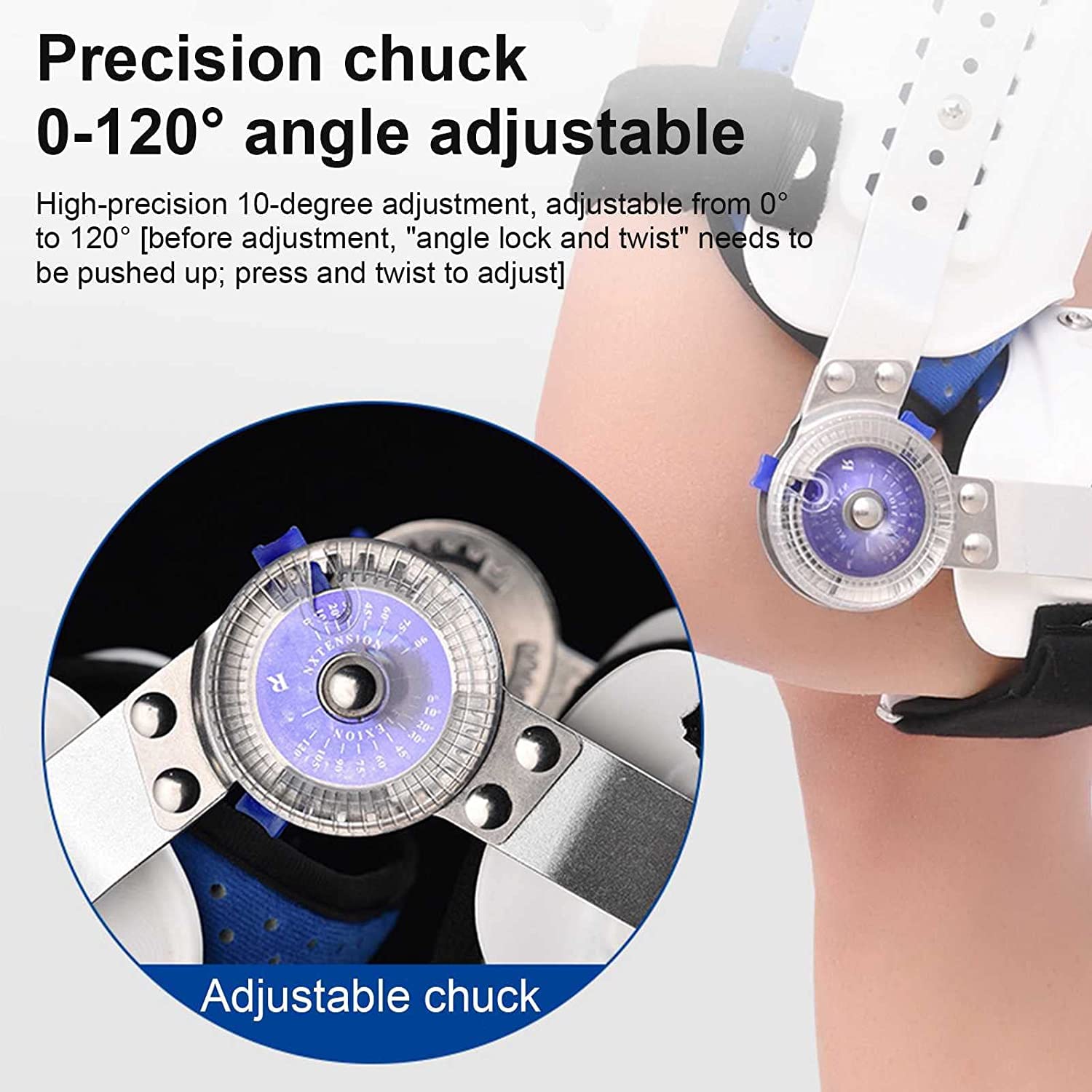 Amazon.co.jp: 膝固定ブレース、調節可能な膝 - 足首 - 足固定サポート