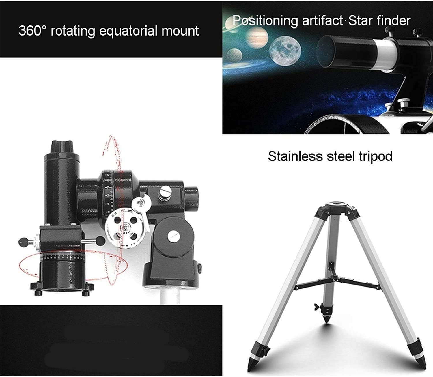 Ultra Hd Monocular Telescope Astronal Reflector Telescope Comes with Tripod 114mm telescopes for Astronomy telescopes for Astronomy and Adults Beginners