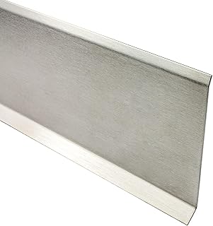 Sockelleiste Edelstahl Fußbodenleisten V2A L250cm 80mm gebürstet