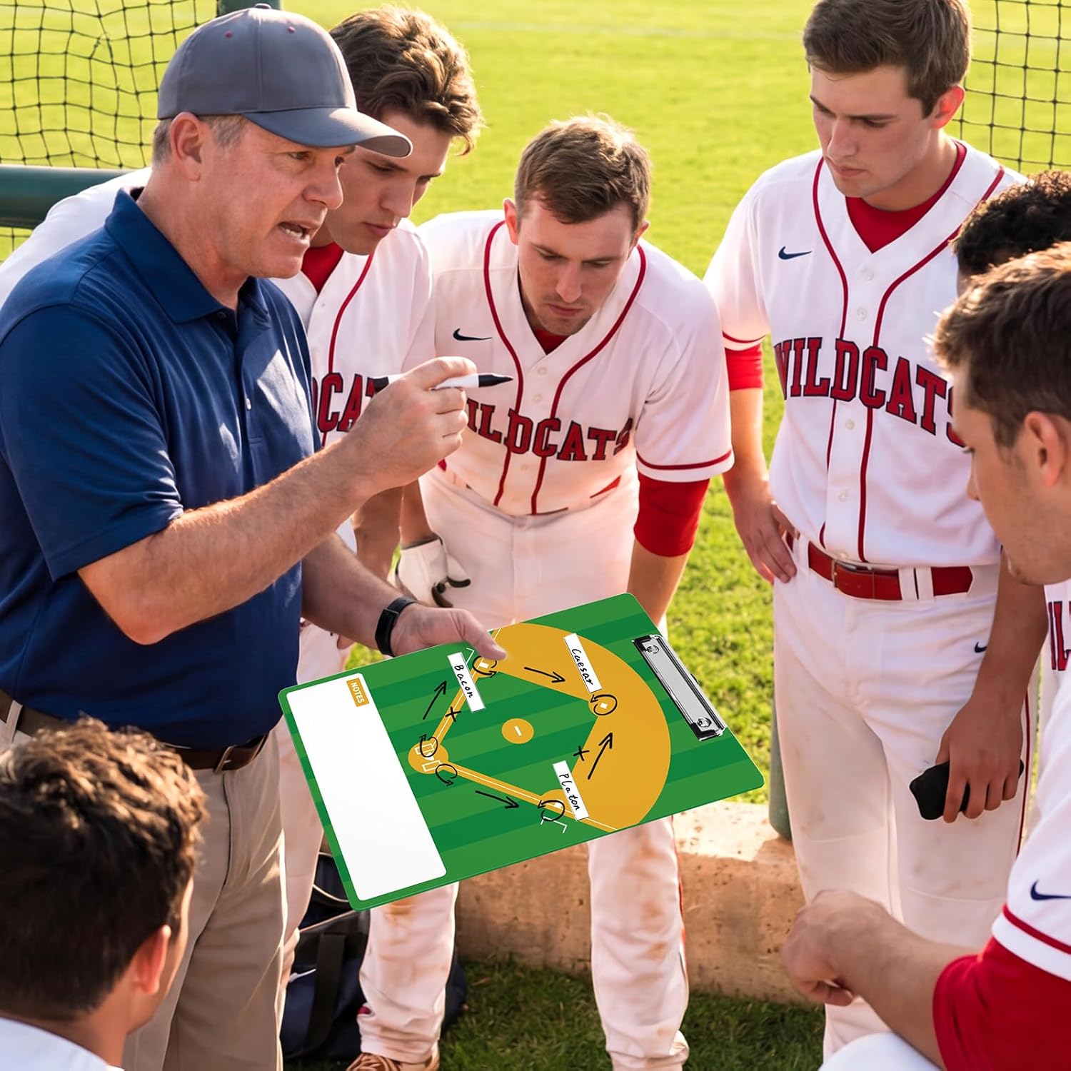 AOLEBA Baseball Lineup Board for Dugout,Dry Erase Magnetic Metal Baseball Clipboard for Coaches