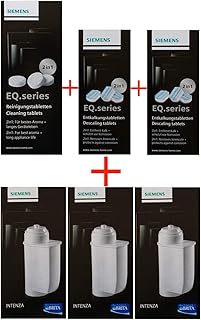 Siemens Kit avec tablettes de nettoyage, tablettes détartrantes et filtres à eau pour la série EQ