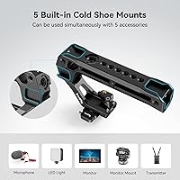 Vista 4 de SmallRig Mango superior ligero NATO, agarre NATO de liberación rápida con riel NATO para jaula de cámara DSLR, mango superior universal con 5
