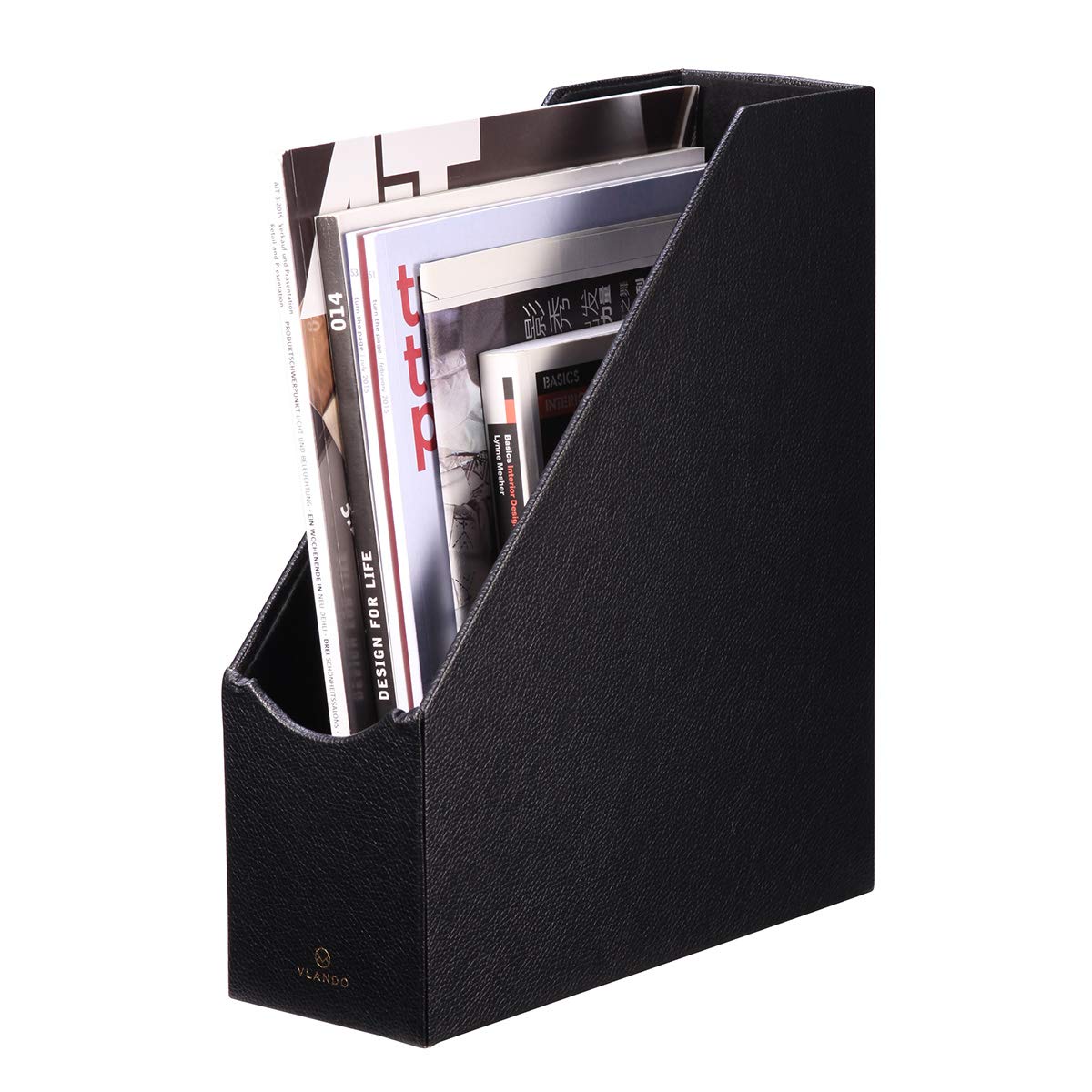 Buy VPACK Magazine File Holder Organizer PU Leather Office Desk
