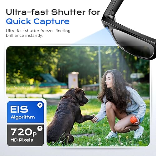 Miniatura 7 de Lentes inteligentes AI para hombres y mujeres, lentes de cámara de 8 MP con reconocimiento de IA, grabación de video 1080P, traducción en tiempo