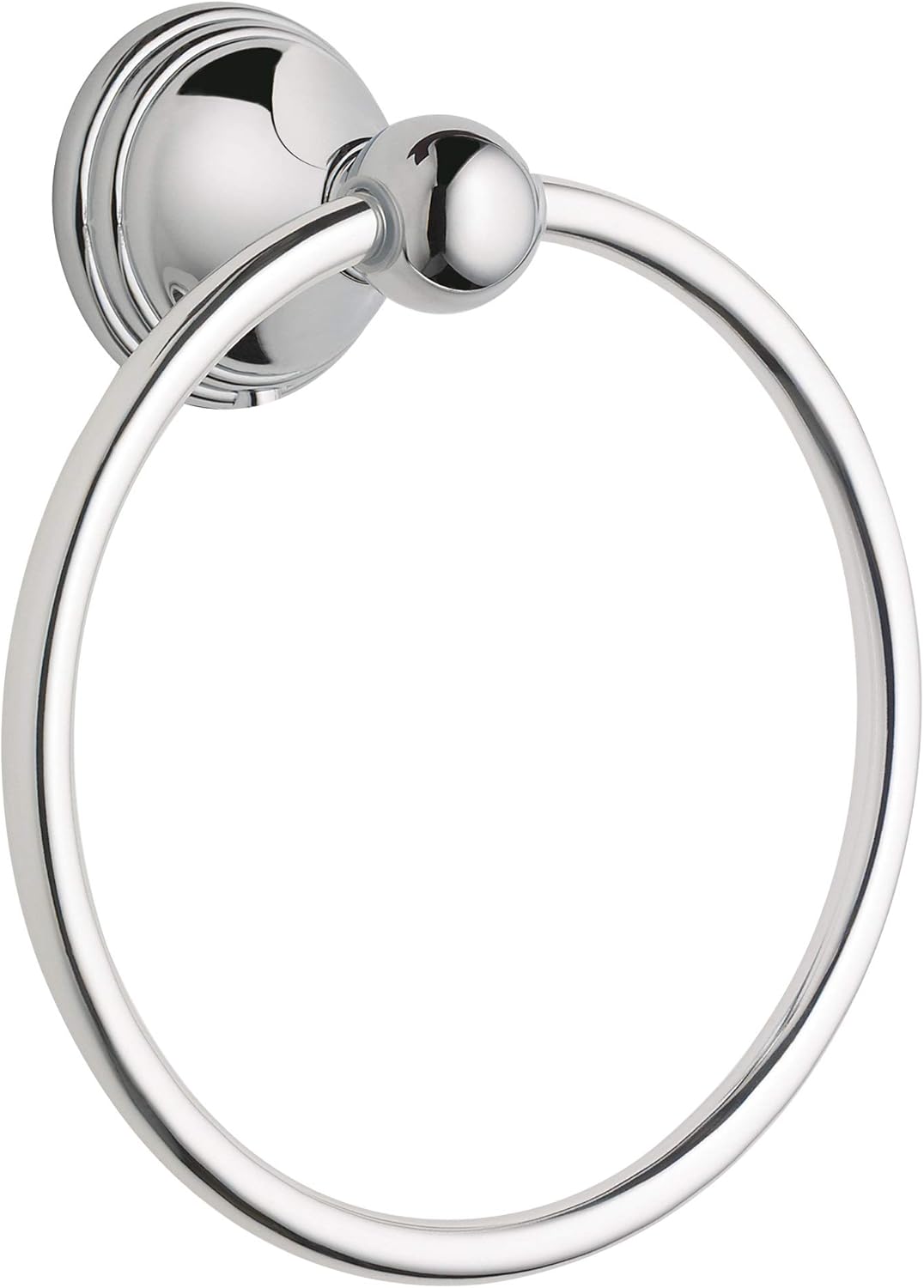 Moen DN8486CH Preston Collection Bathroom Hand Towel Ring, Polished Chrome AND Moen DN8408CH Preston Collection Single Post Toilet Paper Holder, Chrome