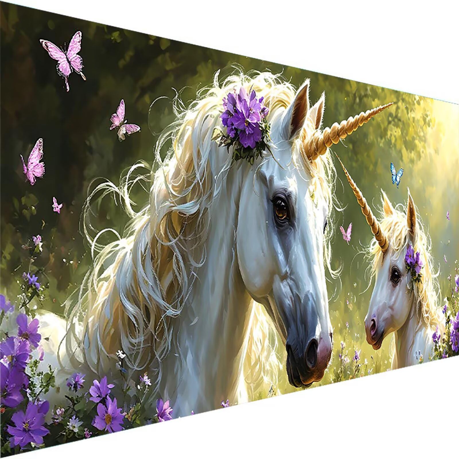 Malen nach Zahlen Kinder Schmetterling, Malen Nach Zahlen Erwachsene Geschenke Home Wand Dekor Bastelset, Malen nach Zahlen Einhorn | Malen nach Zahlen Ohne Rahmen (60x120cm) Bastelset Erwachsene P-D