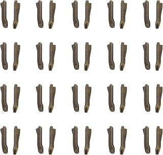 uxcell 20 Sets Double Open Zipper Repair Latch Kits, #5 Insert Pins for Jacket Coat Two-Way Separating Zippers, Bronze Tone