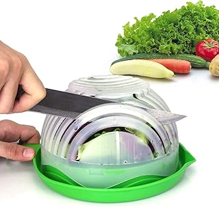 60 Seconds Salad Maker - Easy Fruit & Vegetable Cutter Bowl - Fast Fresh...