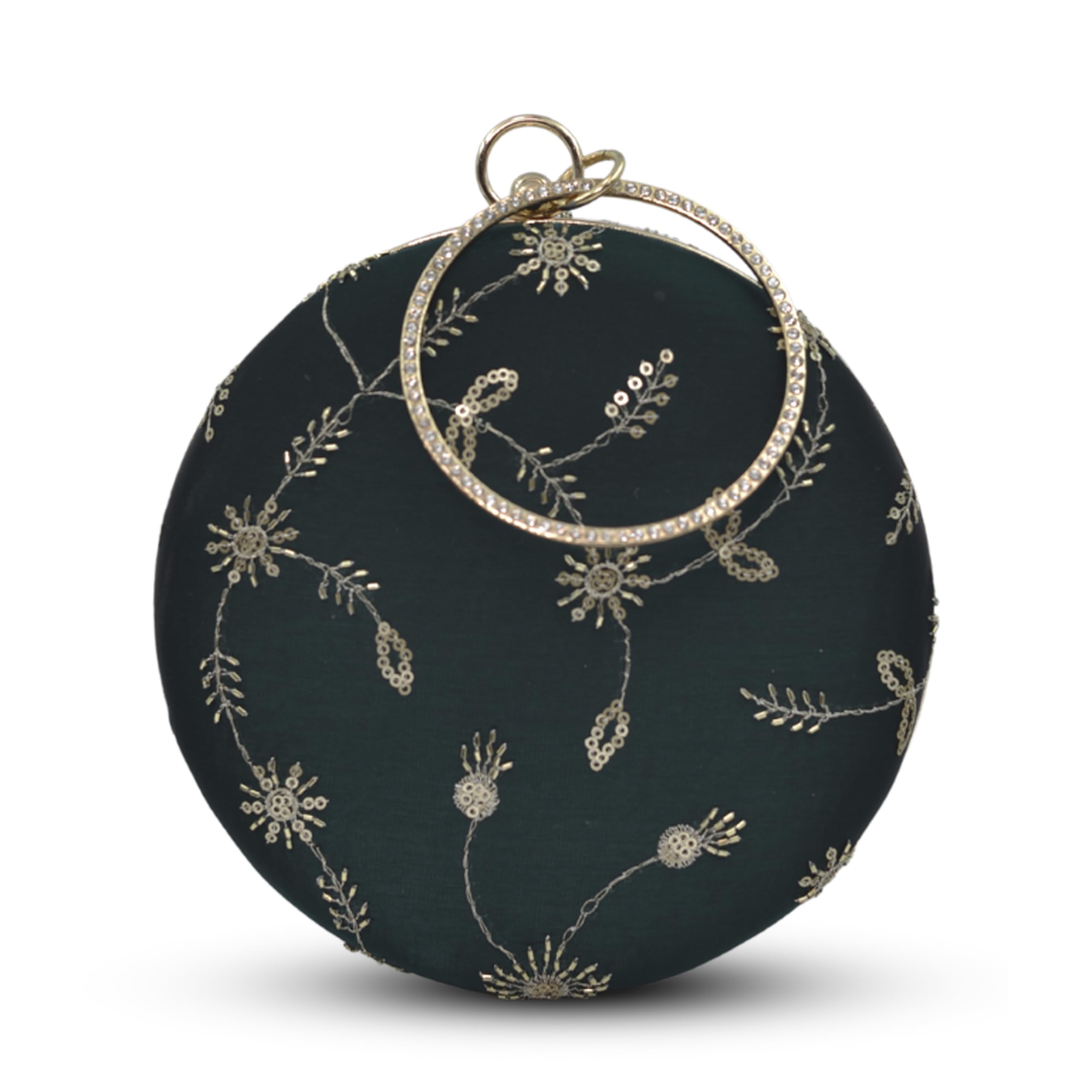 artklim Threadwork And Sequins Embroidery Clutch Bag for Women with Detachable Strap-picture-31