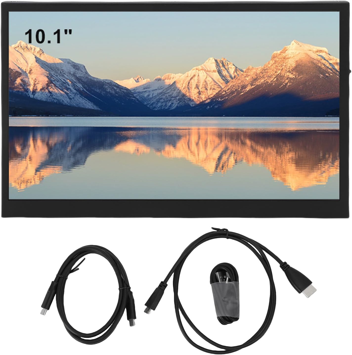 Sanpyl Portable Monitor 10.1 Inch, 1024x600 60Hz, 5 Point Touch, 170° Full Viewing Angle, HDMI USB C Computer Temp Monitor with Dual Speakers & Audio Jack