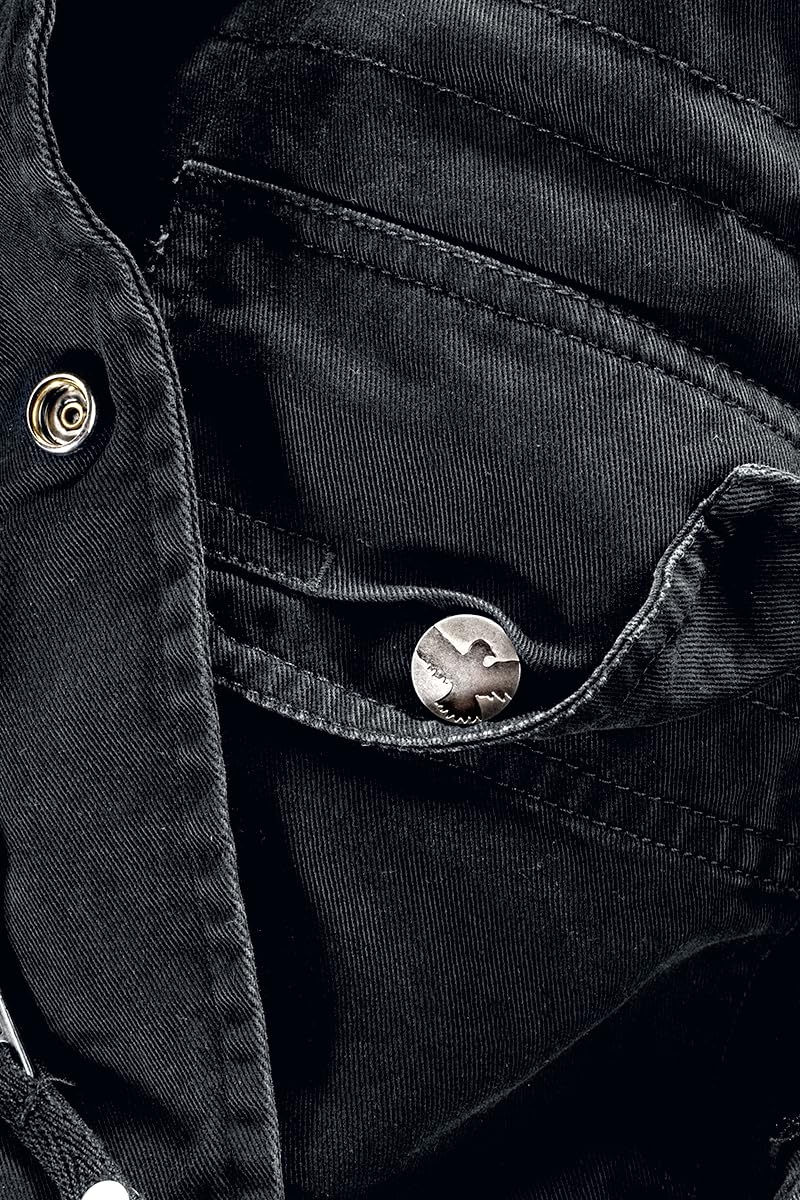 Black Premium by EMP Hombre Chaqueta negra de invierno con chaqueta interior desmontable