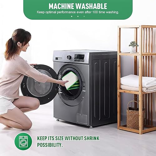 Miniatura 7 de Paquete de 6 cabezales de repuesto para trapeador Libman Freedom, repuestos de repuesto de fregona de microfibra reutilizables, almohadillas de