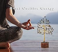 Vista 4 de Black Tourmaline - Chakra Tree - Tree of Life Decor - Chakra Stone - Crystal Tree for Positive Energy - Reiki Protection Crystals - Feng Shui Decor