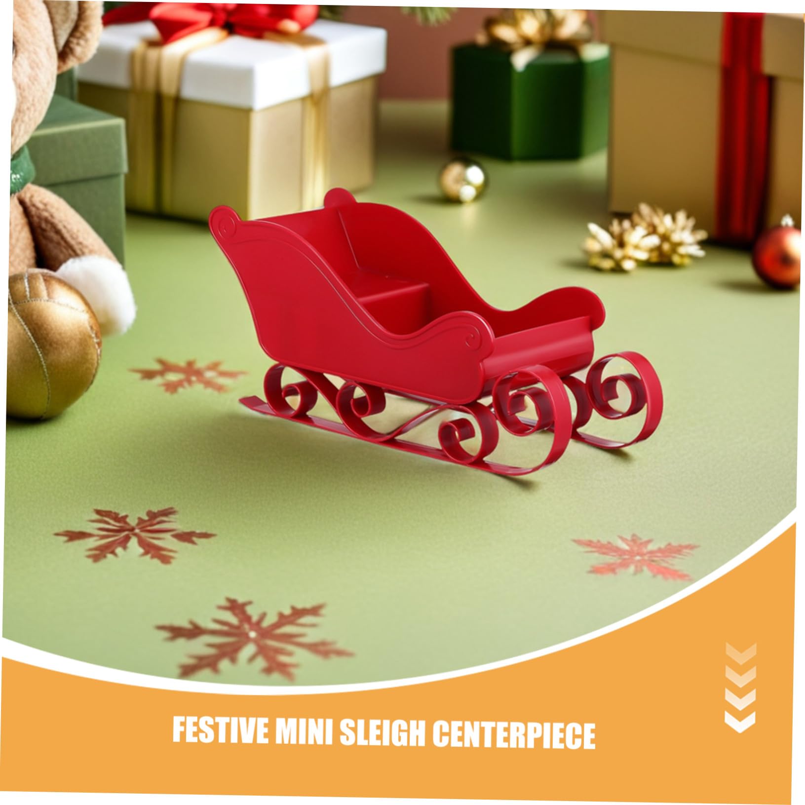 Cabilock 4stücke Teiliges Mini-schlitten-ornament Weihnachtsdeko Schlitten-tischdekoration für Party Snackschale aus Schlittenfigur für Weihnachtsbaum Deko für Weihnachtsfeier