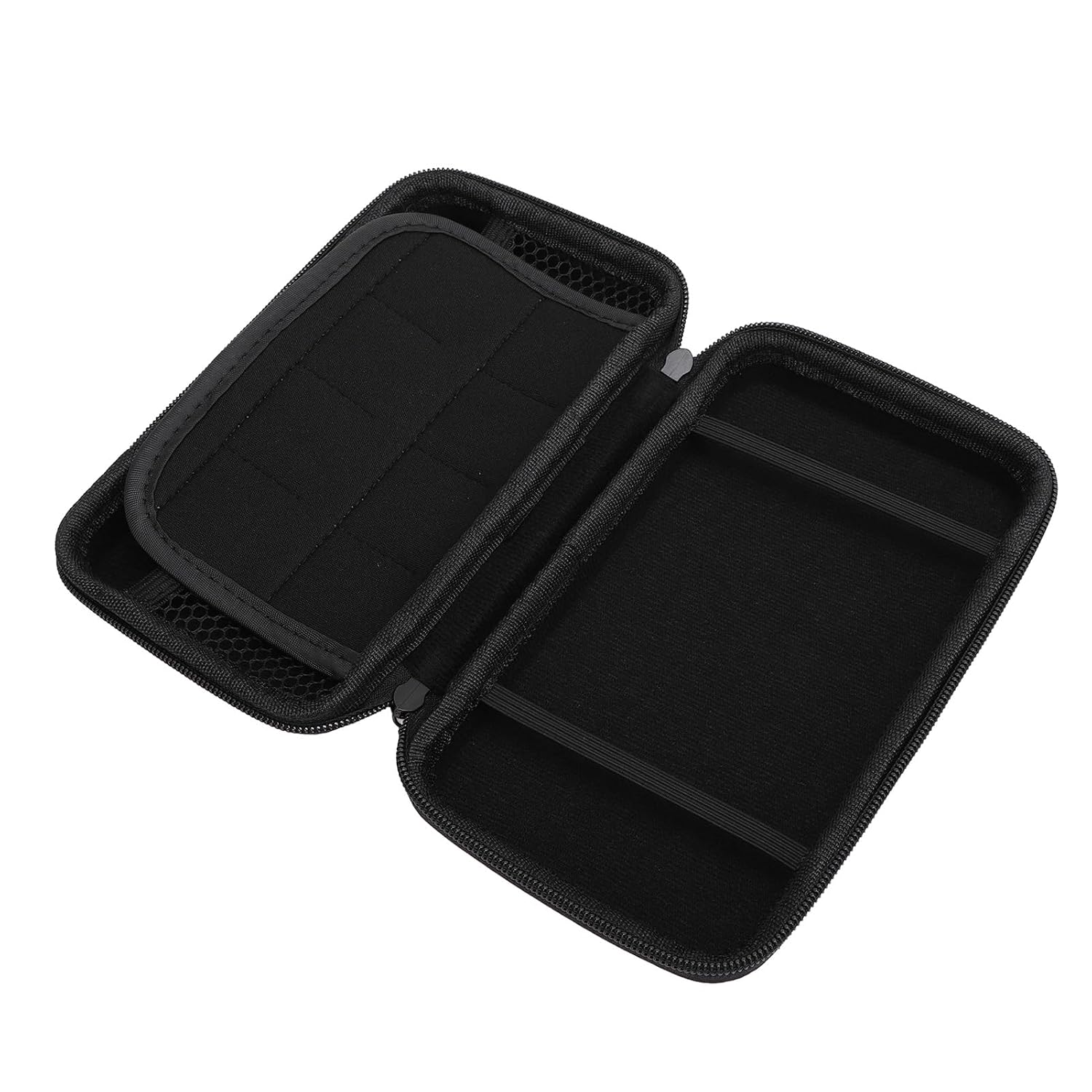 Dioche Water Hard Protective Shell Carrying Case for New 2DS XL 2DS LL 3DS with 8 Game Slots and Travel Pouch for Console Accessories - Black (Red)