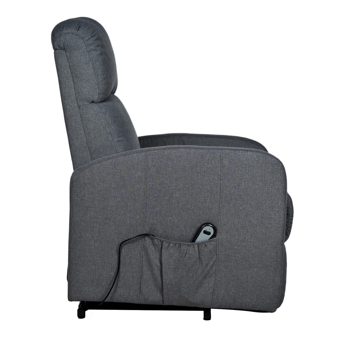 Gremium Poltrona Relax Elettrica Con Sistema Alzapersona, Reclinabile a Letto E Seduta Ergonomica In Tessuto Per Arredo Salotto, Soggiorno e Ufficio