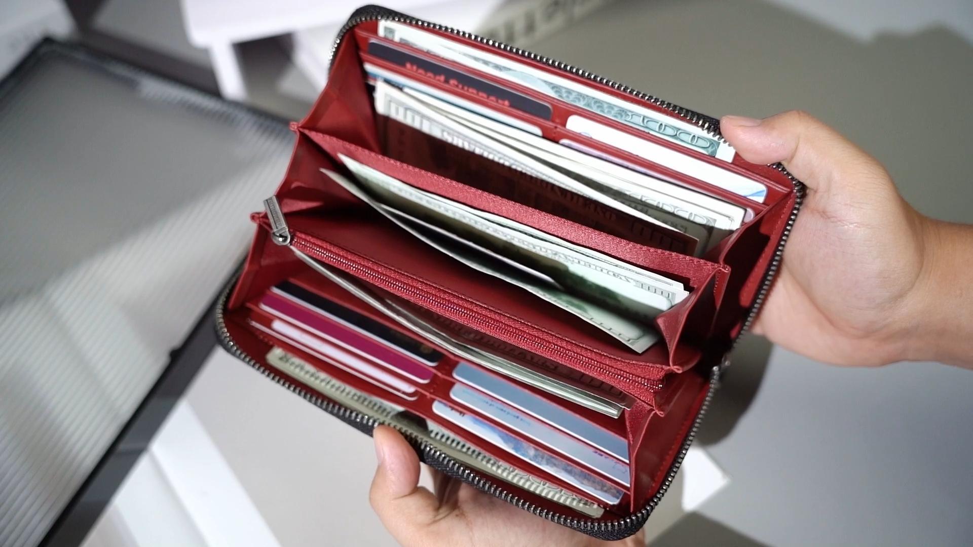 Amazon.com: VISOUL Leather Long Zippered Pouch Wallet for Men with Amazon.com: VISOUL Leather Long Zippered Pouch Wallet for Men with