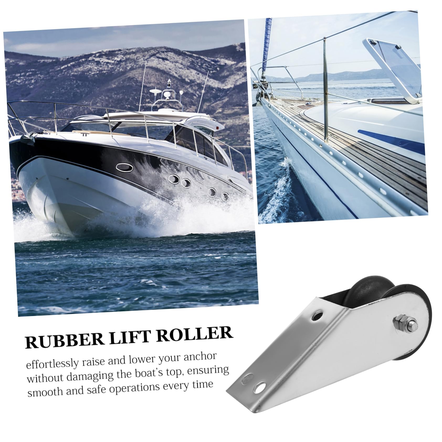 Didiseaon Support D'ancre en Acier Inoxydable pour Bateau Marin et Yacht, Installation Facile Levage et Abaissement sans Effort, Accessoires Nautiques Robustes