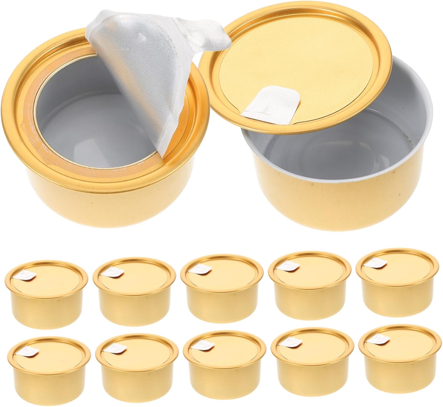 PRETYZOOM 48pcs Empty Food Cans Easy-tear Lids for Pet Food Storage Cake Tins and Dessert Organization and Moisture-resistant