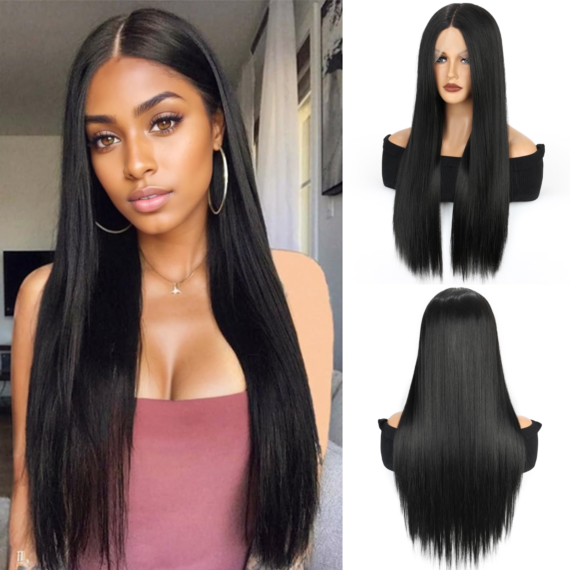 Amazon.com : VOKEYLA Synthetic Lace Front Wigs For Women 